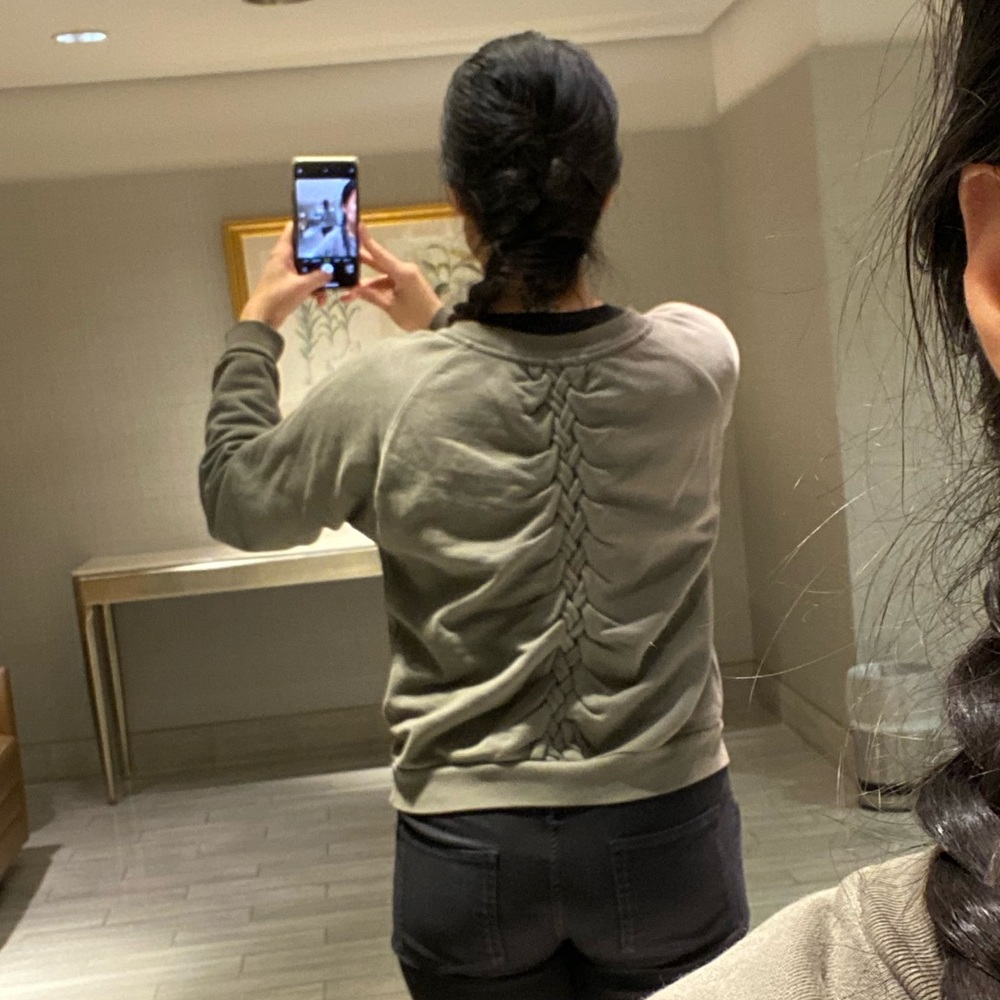 Joe’s Jeans braided pull over green
